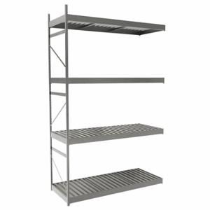 EQUIPTO 1018D52A-GY Bulk Rack With Decking, Add-On, Light-Duty, 60 Inch x 24 Inch x 96 in, Ribbed Steel | CP4HUP 36F979