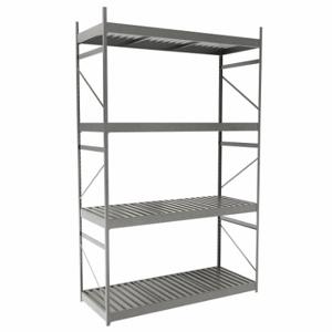 EQUIPTO 1018D52S-GY Bulk Rack With Decking, Starter, Light-Duty, 60 Inch x 24 Inch x 96 in, Ribbed Steel | CP4HWK 36F951