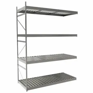 EQUIPTO 1018D60A-GY Bulk Rack With Decking, Add-On, Light-Duty, 72 Inch x 30 Inch x 96 in, Ribbed Steel | CP4HVH 36F943