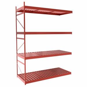 EQUIPTO 1018D60A-RD Bulk Rack With Decking, Add-On, Light-Duty, 72 Inch x 30 Inch x 96 in, Ribbed Steel | CP4HXR 36F946