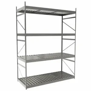 EQUIPTO 1018D60S-GY Bulk Rack With Decking, Starter, Light-Duty, 72 Inch x 30 Inch x 96 in, Ribbed Steel | CP4HXF 36F931