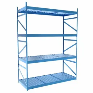 EQUIPTO 1018D60S-RB Bulk Rack With Decking, Starter, Light-Duty, 72 Inch x 30 Inch x 96 in, Ribbed Steel | CP4HXD 36F933