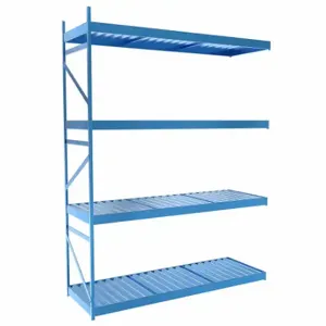 EQUIPTO 1018D62A-RB Bulk Rack With Decking, Add-On, Light-Duty, 72 Inch x 24 Inch x 96 in, Ribbed Steel | CP4HVF 36F949