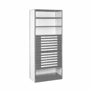 EQUIPTO 4203DN-GY Metal Shelving, Standalone, Heavy-Duty, 36 x 18 Inch Size, 84 Inch Overall Ht, 4 Shelves | CP4HZX 36F802