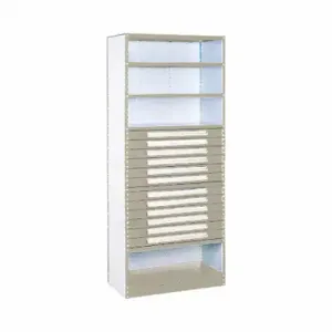 EQUIPTO 4203DN-PY Metal Shelving, Standalone, Heavy-Duty, 36 x 18 Inch Size, 84 Inch Overall Ht, 4 Shelves | CP4JAG 36F803