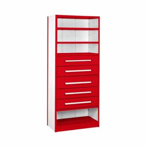 EQUIPTO 4206DN-RD Metal Shelving, Standalone, Heavy-Duty, 36 x 18 Inch Size, 84 Inch Overall Ht, 4 Shelves | CP4JAD 36F893
