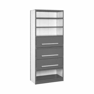 EQUIPTO 4207DN-GY Metal Shelving, Standalone, Heavy-Duty, 36 x 18 Inch Size, 84 Inch Overall Ht, 4 Shelves | CP4JAB 36F903