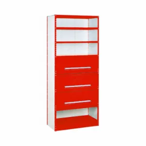 EQUIPTO 4207DN-RD Metal Shelving, Standalone, Heavy-Duty, 36 x 18 Inch Size, 84 Inch Overall Ht, 4 Shelves | CP4HZZ 36F906