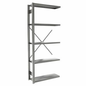 EQUIPTO 661-5A-GY Metal Shelving, Add-On, Heavy-Duty, 36 x 12 Inch SIze | CP4HYA 36G125
