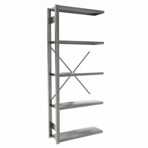 EQUIPTO 661-5A-GY Metal Shelving, Add-On, Heavy-Duty, 36 x 12 Inch SIze | CP4HYA 36G125