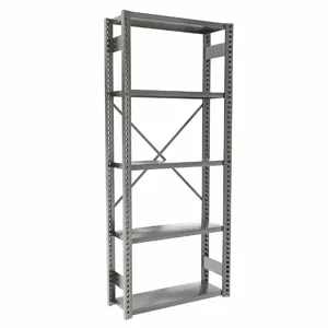 EQUIPTO 661-5S-GY Metal Shelving, Starter, Heavy-Duty, 36 x 12 Inch SIze | CP4JAK 36G117