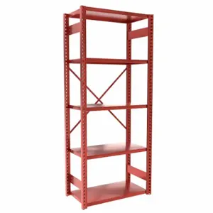 EQUIPTO 663-5S-RD Metal Shelving, Starter, Heavy-Duty, 36 x 18 Inch Size | CP4JAU 36G099