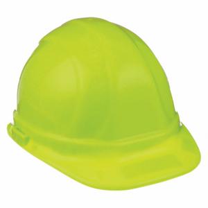 ERB SAFETY 19130-HIVIS LIME Hard Hat, Front Brim Head Protection, ANSI Classification Type 1, Class E | CP4JDJ 3JPG4