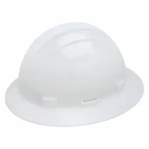 ERB SAFETY 19291 Hard Hat, Full Brim Head Protection, ANSI Classification Type 1, Class E, White | CP4JEP 483R19