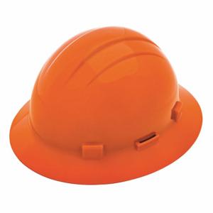 ERB SAFETY 19293 Hard Hat, Full Brim Head Protection, ANSI Classification Type 1, Class E, Orange | CP4JED 483R21
