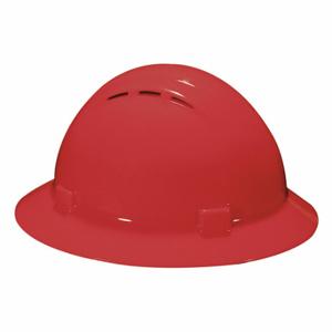 ERB SAFETY 19334 Hard Hat, Full Brim Head Protection, ANSI Classification Type 1, Class C, Red, No Graphics | CP4JDX 53EA81