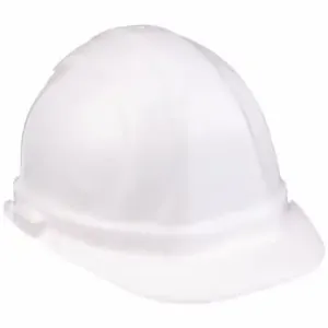 ERB SAFETY 19951-WHITE Hard Hat, Front Brim Head Protection, ANSI Classification Type 1, Class E, White | CP4JDQ 3JPG6