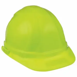 ERB SAFETY 19990-HIVIS LIME Hard Hat, Front Brim Head Protection, ANSI Classification Type 1, Class E | CP4JDK 3JPH1