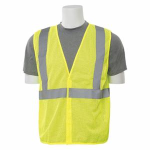 ERB SAFETY 61429 Safety Vest, Economy, Hi-Viz, Lime, 3Xl, Ansi Class 2, 3Xl, Lime, Mesh Polyester | CP4JEV 59ZM10