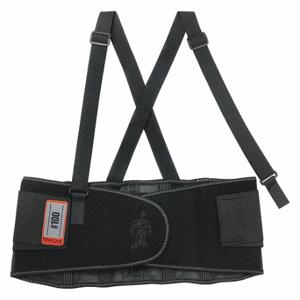 ERGODYNE 100 Back Support, XS Back Support Size, 8 Inch Width, Up to 25 Inch Fits Waist Size, Black | CT8AEP 35ZA84