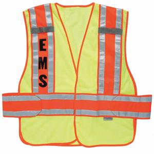 ERGODYNE 21386-EMS Incident Co mmand Vest, Safety Vest ANSI Class Class 2, Orange, Polyester | CP6NDP 3NFX7