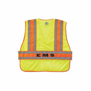 ERGODYNE 21394-EMS Incident Co mmand Vest, Safety Vest ANSI Class Class 2, Green, Polyester | CP6NDN 3NFX3