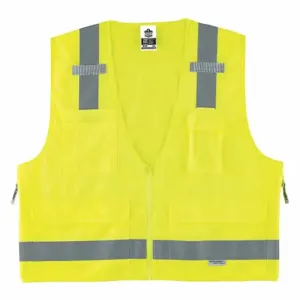 ERGODYNE 21423 Class 2 Surveyors Vest, lime, S/M | CP4JLM 34K545