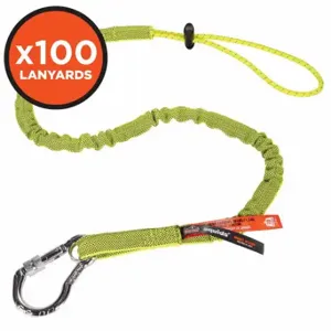 ERGODYNE 3100-100PK Tool lanyard, Std Tether, Carabiner Attachment, 1 Attachment Pts, Tether | CU4GNQ 785TY5