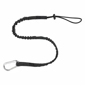 ERGODYNE 3100EXT Shock Absorbing Tool Lanyard, Black, Carabiner, Aluminum, Hand Tools | CP4JLE 5NPP1