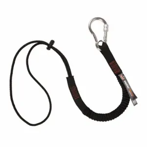 ERGODYNE 3105-100PK Tool lanyard, Elastic Tether, Carabiner Attachment, 1 Attachment Pts, Tether | CU4GNN 785TY1