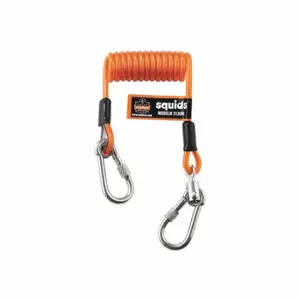 ERGODYNE 3130M Tool Lanyard, Orange, Carabiner, Stainless Steel, Hand Tools | CP4JLB 256WH9