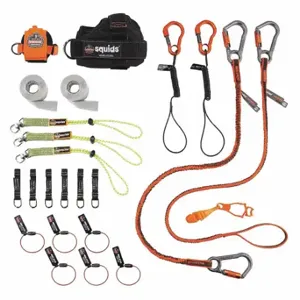 ERGODYNE 3183 Tool Tethering Kit, Coiled/Elastic Tether, 17 Attachment Pts, Kit, 0 Belts Included | CP4JKY 55EE63