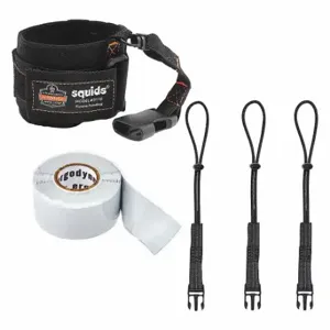 ERGODYNE 3192 Tool Tethering Kit, Elastic Tether, Corded Strap Attachment, Hook-and-Loop Wristband, Kit | CP4JKW 52NN46