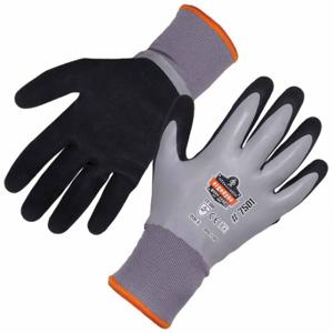 ERGODYNE 7501 Thermobeschichteter Handschuh, 2XL 11, Sandy, Nitril, Handfläche, getaucht, Strickbündchen, 1 PR | CT8AEZ 793NX5
