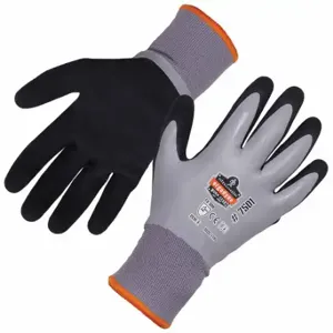 ERGODYNE 7501 Thermal coated glove, 2XL 11, Sandy, Nitrile, Palm, Dipped, Knit Cuff, 1 PR | CT8AEZ 793NX5