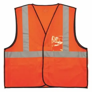 ERGODYNE 8216BA OrgSafety Vest ID Badge Holder, 2XL/3XL, ANSI Class 2, 2XL/3XL, Lime/Orange | CP6NDQ 305D27