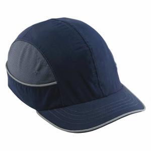 ERGODYNE 8950XL Bump Cap, Short Brim Baseball Head Protection, Dark Blue, Hook-and-Loop, XL Fits Hat Size | CU2ZEJ 462P31