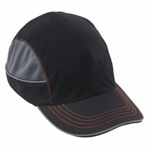 ERGODYNE 8950XL Anstoßkappe, Baseball-Kopfschutz mit langer Krempe, Schwarz, Klettverschluss, XL passend für Hutgröße | CU2ZEF 462P32