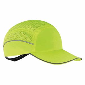 ERGODYNE 8955 Bump Cap, Long Brim Baseball Head Protection, Hi-Visibility Yellow, Hook-and-Loop | CP4JHU 55EE76