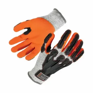 ERGODYNE 922CR Impact Gloves, Level 5, Gray/Orange | CT8AFU 38NF42