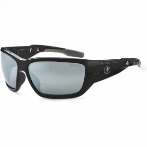 ERGODYNE BALDR Safety Glasses, Polarized, Traditional Frame, Full-Frame, Gray Mirror, Black | CU2ZFV 458P32