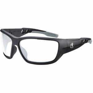 ERGODYNE BALDR Safety Glasses, Polarized, Traditional Frame, Full-Frame, Black, Black, Unisex | CU2ZFM 458P39