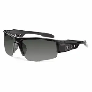 ERGODYNE DAGR Safety Glasses, Polarized, Traditional Frame, Half-Frame, Gray, Black, Gray | CU2ZHX 42DC06