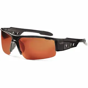 ERGODYNE DAGR Safety Glasses, Polarized, Traditional Frame, Half-Frame, Black, Black, Unisex | CU2ZHN 458P84