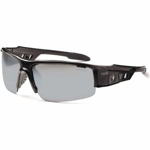 ERGODYNE DAGR Schutzbrille, polarisiert, traditioneller Rahmen, Halbrahmen, grauer Spiegel, schwarz | CU2ZHR 458P85