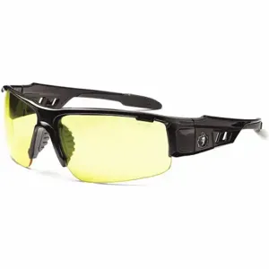 ERGODYNE DAGR Safety Glasses, Polarized, Traditional Frame, Half-Frame, Black, Black, Unisex | CU2ZHP 458P86