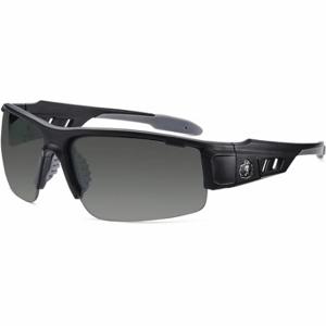 ERGODYNE DAGR-AF Safety Glasses, Polarized, Traditional Frame, Half-Frame, Gray, Black, Black | CU2ZHT 458P98