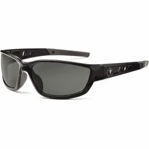 ERGODYNE KVASIR Safety Glasses, Traditional Frame, Gray, Black, Black, M Eyewear Size, Unisex | CU2ZJL 458R03