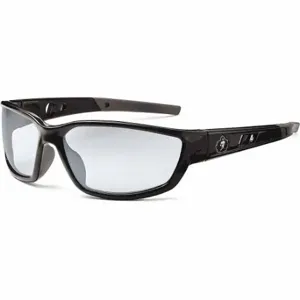 ERGODYNE KVASIR Safety Glasses, Traditional Frame, Light Gray, Black, Black, M Eyewear Size | CU2ZJW 458R05