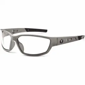 ERGODYNE KVASIR Safety Glasses, Traditional Frame, Gray, Gray, M Eyewear Size, Unisex | CU2ZJN 458R06